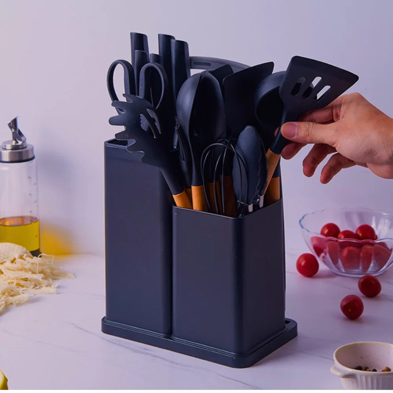 Kit Completo Incrível com 19 Utensílios Essenciais para Cozinha – Ferramentas de Alta Qualidade para Facilitar Seu Dia a Dia