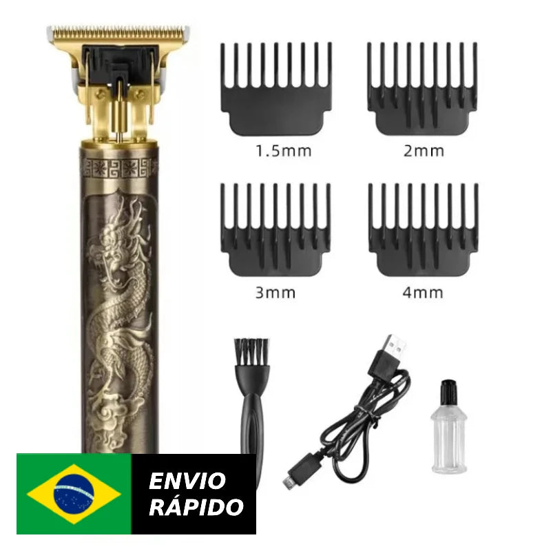 Máquina de cordar cabelo e fazer Acabamento Detalhes da Barba Pelos do Corpo - Dragão Original