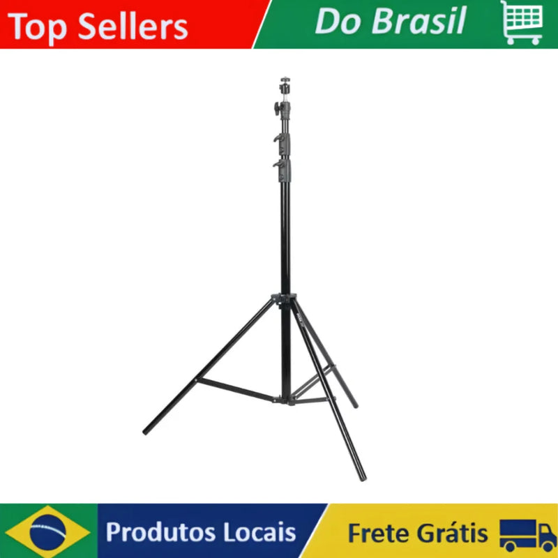 Tripé Ring Light 1.6m Preto Estudio de Fotografia Foto Digital Influencer