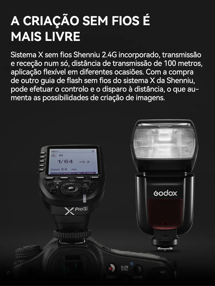 Godox TT685II TT685IIC TT685IIN TT685IIS TTL HSS Camera Flash Speedlite para Canon, Nikon, Sony TT685 II