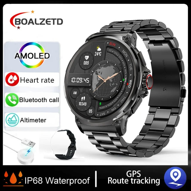 Relógio Inteligente GPS Track para Homens, HD AMOLED Screen, Bateria 710 mAh, Chamada Bluetooth, SmartWatch, Novo, 2024/2025 Xiaomi