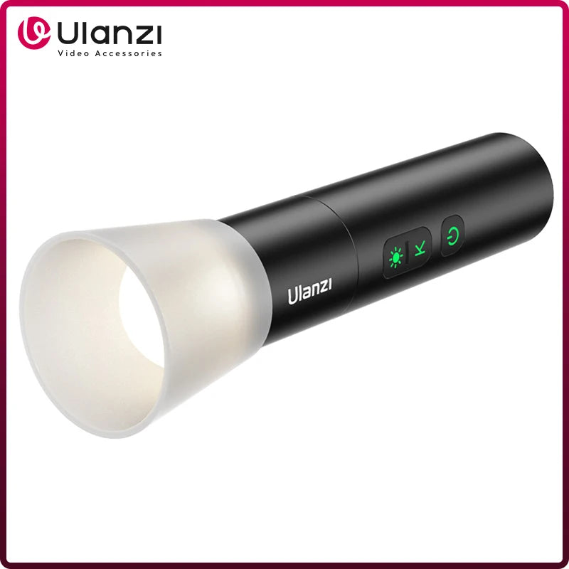 Ulanzi-lanterna de vídeo regulável para fotografia ao ar livre, bi-color, brilho, zoom, luz de vídeo, LM07