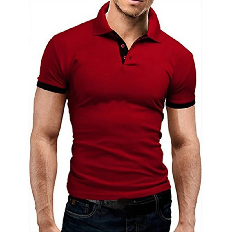 Novas Camisas Polo Para Homens Exigentes, Gola Oca Manga Curta Polo Camisa Respirável Negócios Moda T-Shirt Masculino Marca Roupas