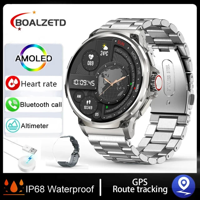 Relógio Inteligente GPS Track para Homens, HD AMOLED Screen, Bateria 710 mAh, Chamada Bluetooth, SmartWatch, Novo, 2024/2025 Xiaomi