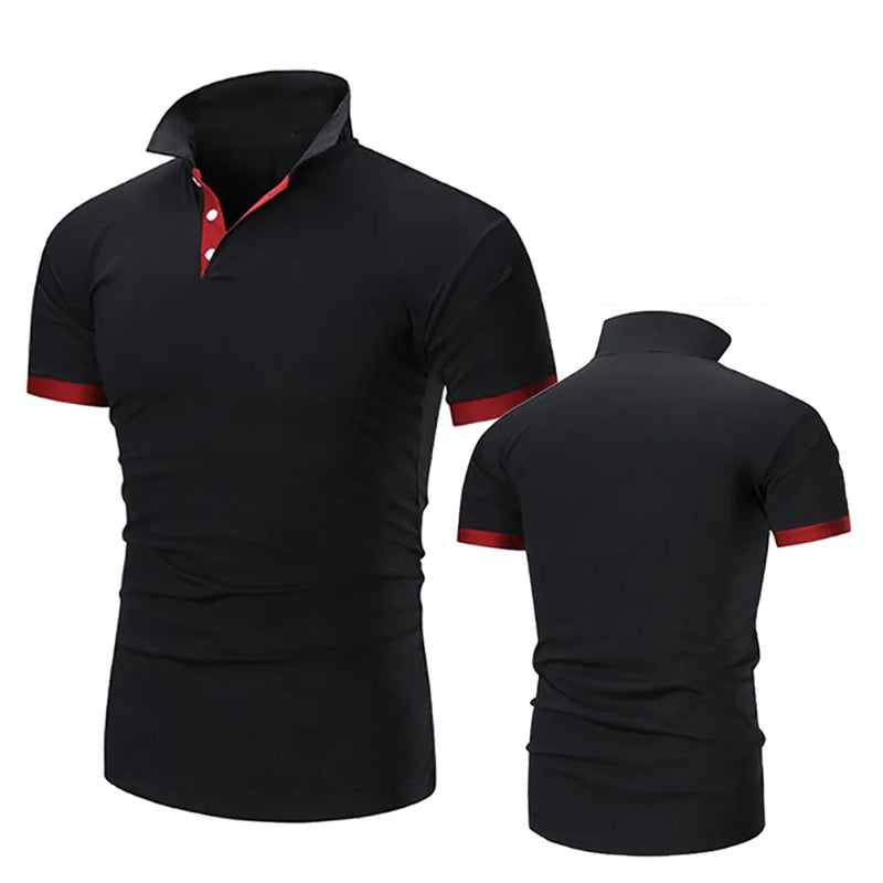 Novas Camisas Polo Para Homens Exigentes, Gola Oca Manga Curta Polo Camisa Respirável Negócios Moda T-Shirt Masculino Marca Roupas