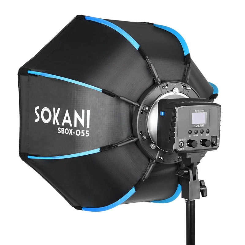 Led Sokani X60 Mini 60W RGB Bi-Color, Video Light Wireless APP Control Bowens Mount for Youtube TikTok Photography