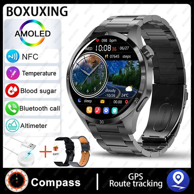 Relógio Super Inteligente da Huawei-GT4Pro Smartwatch para homens, tela HD AMOLED, chamada Bluetooth, monitoramento de saúde NFC, smartwatch, 4 Pro, novo, 2024/2025