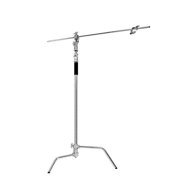 Tripé girafa para fotografia e vídeo  c-suport e para luz 2.6m/8.5ft de aço inoxidável, dobrável suporte de luz de ponto, softbox, estúdio