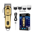 Máquina de cortar cabelo e barba Kemei KM-2628 KM-678 KM-2024/2025 kit profissional, elétrica recarregável, barbeador aparador de cabelo kit masculino