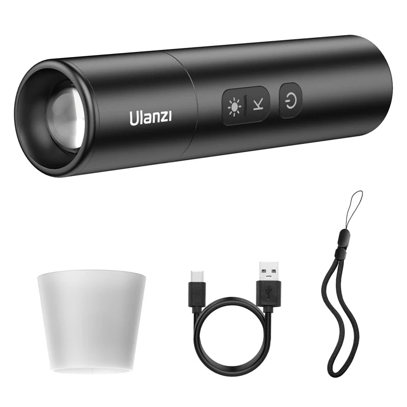 Ulanzi-lanterna de vídeo regulável para fotografia ao ar livre, bi-color, brilho, zoom, luz de vídeo, LM07