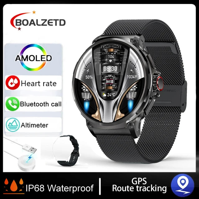 Relógio Inteligente GPS Track para Homens, HD AMOLED Screen, Bateria 710 mAh, Chamada Bluetooth, SmartWatch, Novo, 2024/2025 Xiaomi