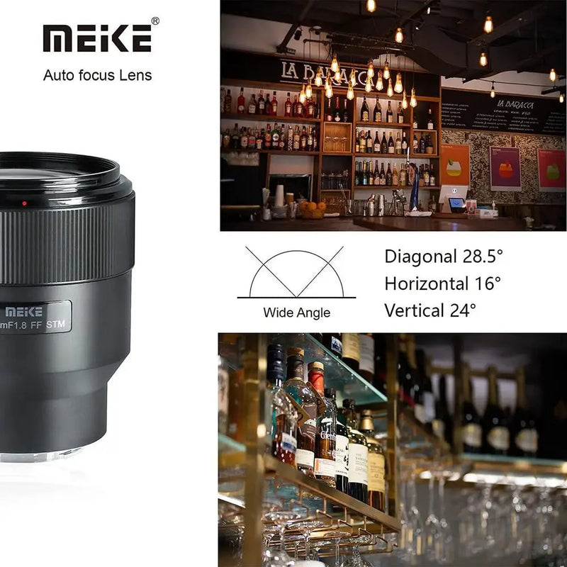 Meike 85mm F1.8 Full Frame Auto Focus Medium Telephoto STM Portrait Lens for Sony E Mount Mirrorless Cameras A9 A7III A7II A7