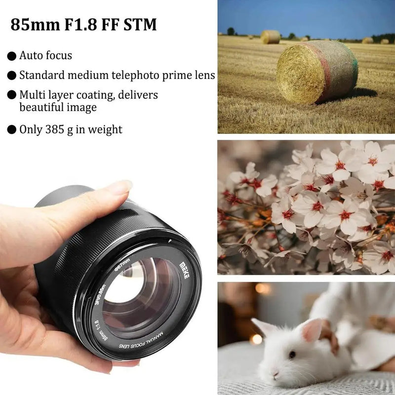 Meike 85mm F1.8 Full Frame Auto Focus Medium Telephoto STM Portrait Lens for Sony E Mount Mirrorless Cameras A9 A7III A7II A7