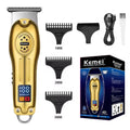 Máquina de cortar cabelo e barba Kemei KM-2628 KM-678 KM-2024/2025 kit profissional, elétrica recarregável, barbeador aparador de cabelo kit masculino