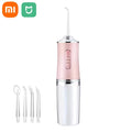 Irrigador Oral Portátil da Xiaomi Electric Dental Água Flosser, Aspersor de Cama, Jet Toothpick, Máquina De Lavar Boca, 4 Bicos