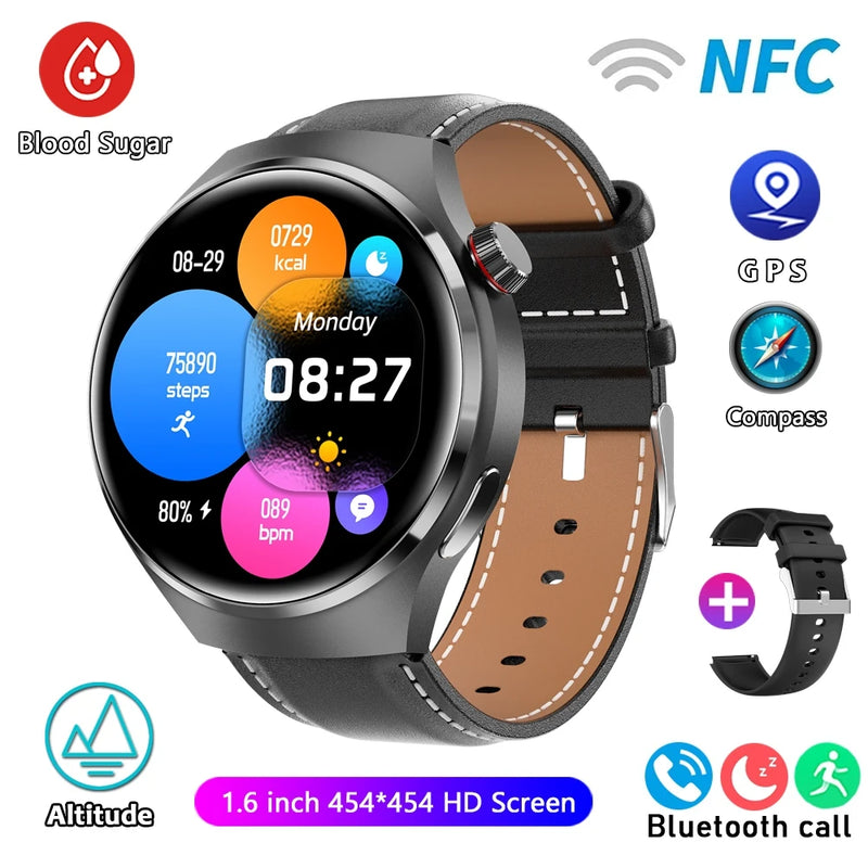 FHuawei GT4 Pro Smartwatch Impermeável para Homens, GPS, NFC, 360x360, Tela AMOLED, Frequência Cardíaca, Chamada Bluetooth, IP68, 2024