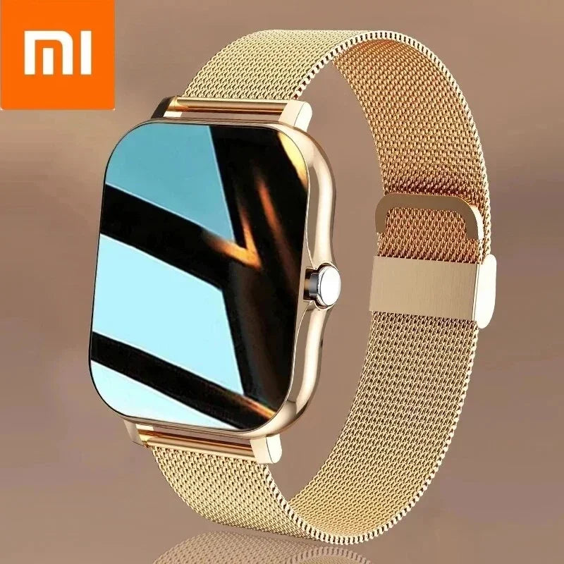 Relógiio de luxo Xiaomi Smart  Full Watch For Men Women Gift Full Touch Screen Sports Fitness Watches Bluetooth Calls Digital Smartwatch Wristwatch