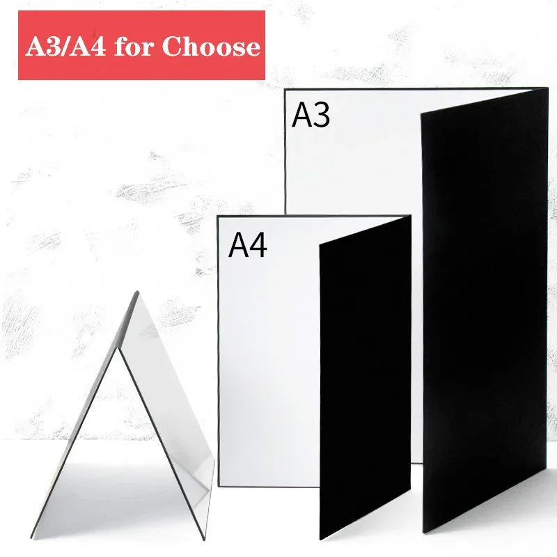 Acessório para fotografia de câmera A3/A4 papelão dobrável branco preto dourado prata refletor absorve luz papel reflexivo grosso