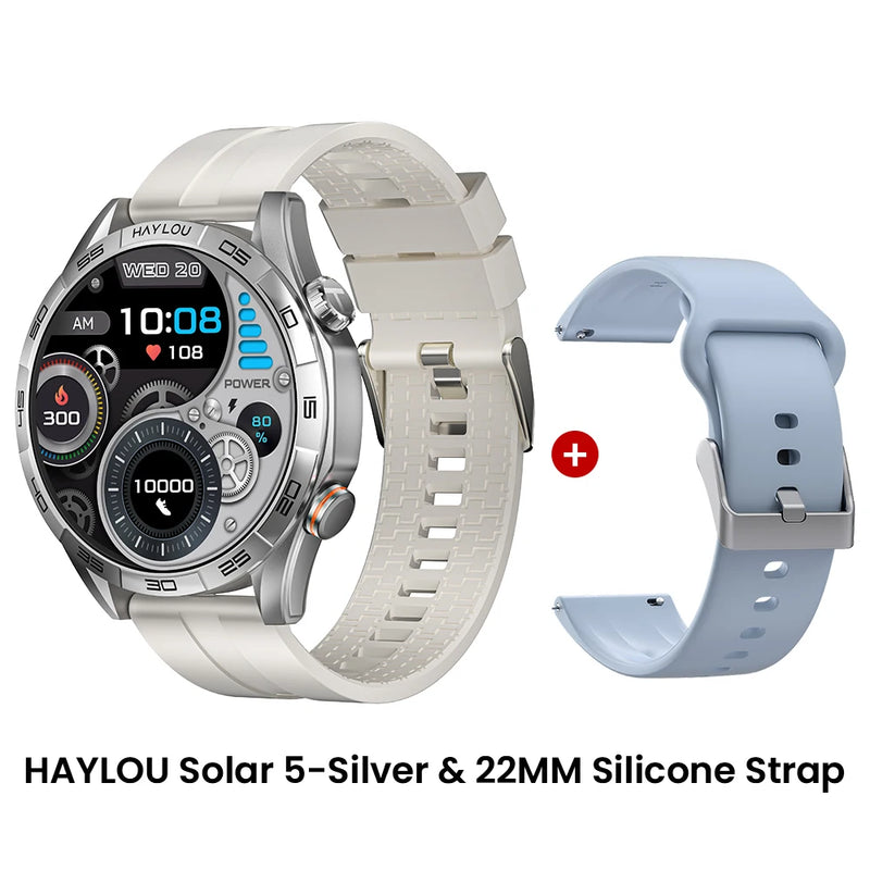 Relógio HAYLOU Solar 5 Com Chamada por Voz Smartwatch 1.58'' AMOLED Display 60Hz Smart Watch 24H Monitoramento de Saúde Smartwatch Esportivo para Homens