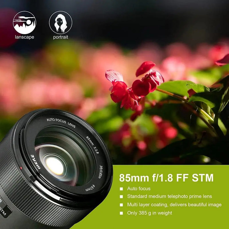 Meike 85mm F1.8 Full Frame Auto Focus Medium Telephoto STM Portrait Lens for Sony E Mount Mirrorless Cameras A9 A7III A7II A7