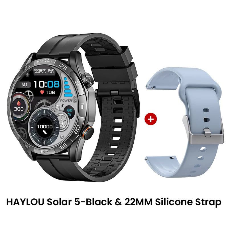 Relógio HAYLOU Solar 5 Com Chamada por Voz Smartwatch 1.58'' AMOLED Display 60Hz Smart Watch 24H Monitoramento de Saúde Smartwatch Esportivo para Homens